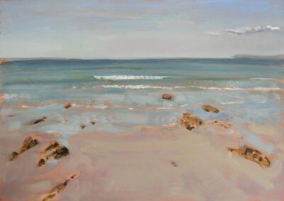 Beach Study, noon, Springoil on board 56 x 40.5 cm 2014